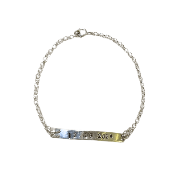 Pulseira Placa com Corrente