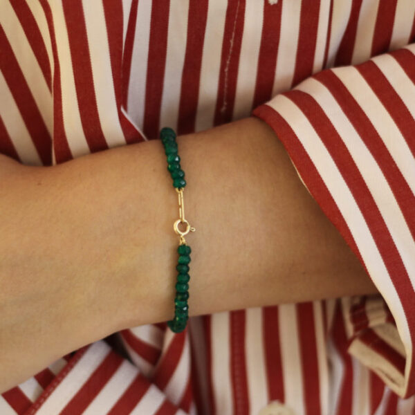 Pulseira pedras Esmeralda e Ouro Amarelo 18k - Image 2