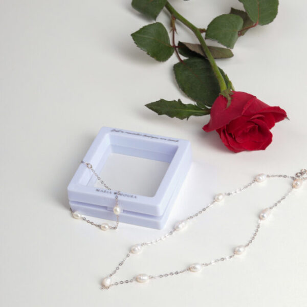 Conjunto de Pérolas em Prata 925