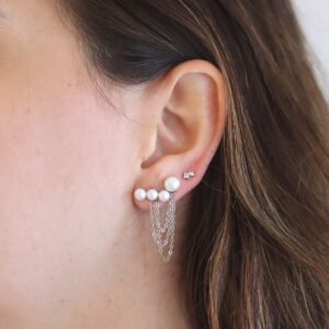 Brinco Earchain de Pérolas