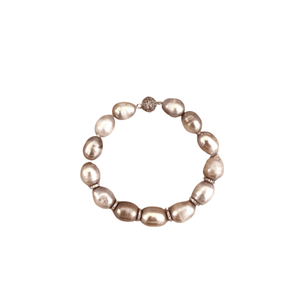 Pulseira de Pérolas com Entremeio de Pingentes de Pedras - Image 4