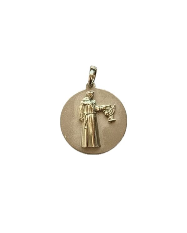Pingente São Francisco de Assis em Ouro 18k