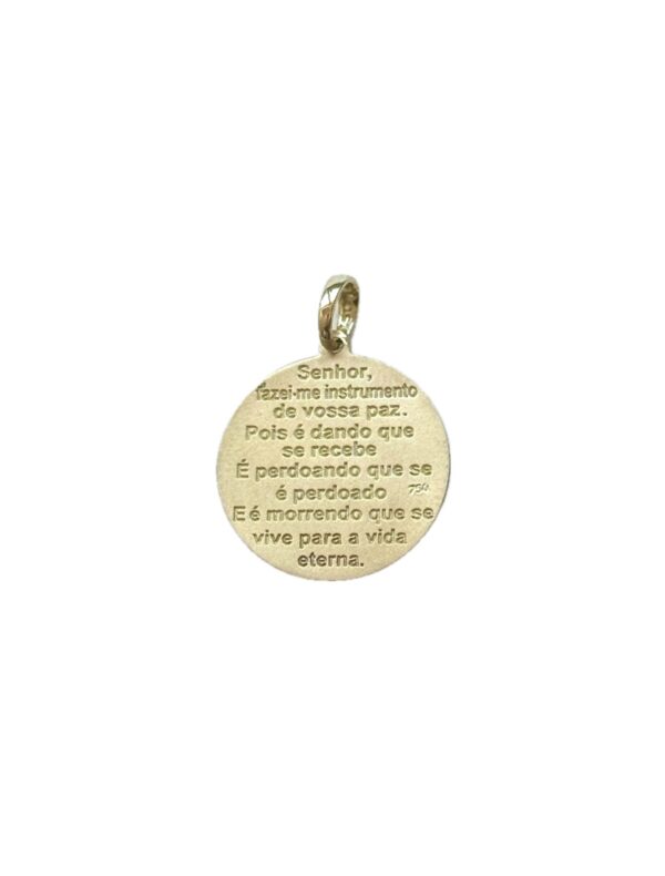 Pingente São Francisco de Assis em Ouro 18k - Image 2