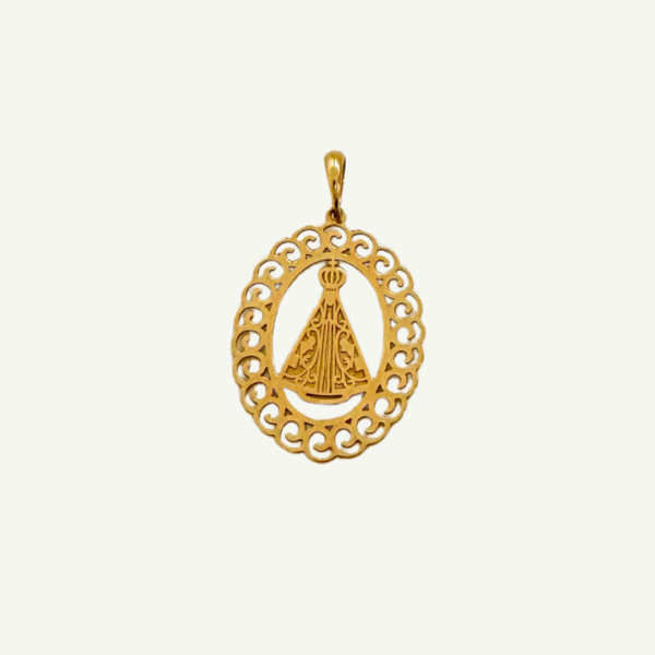 Pingente Nossa Senhora Aparecida em Ouro 18k