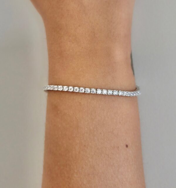Pulseira Riviera Incolor com Cristais 3mm