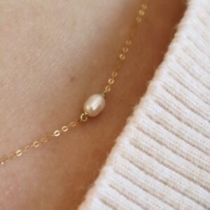 Colar de Pérolas com Corrente em Ouro 18k