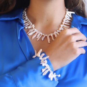 Conjunto Pérolas Barrocas Rosê