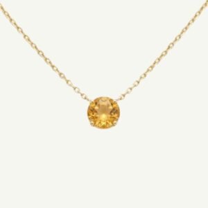 Colar Ponto de Luz Citrino