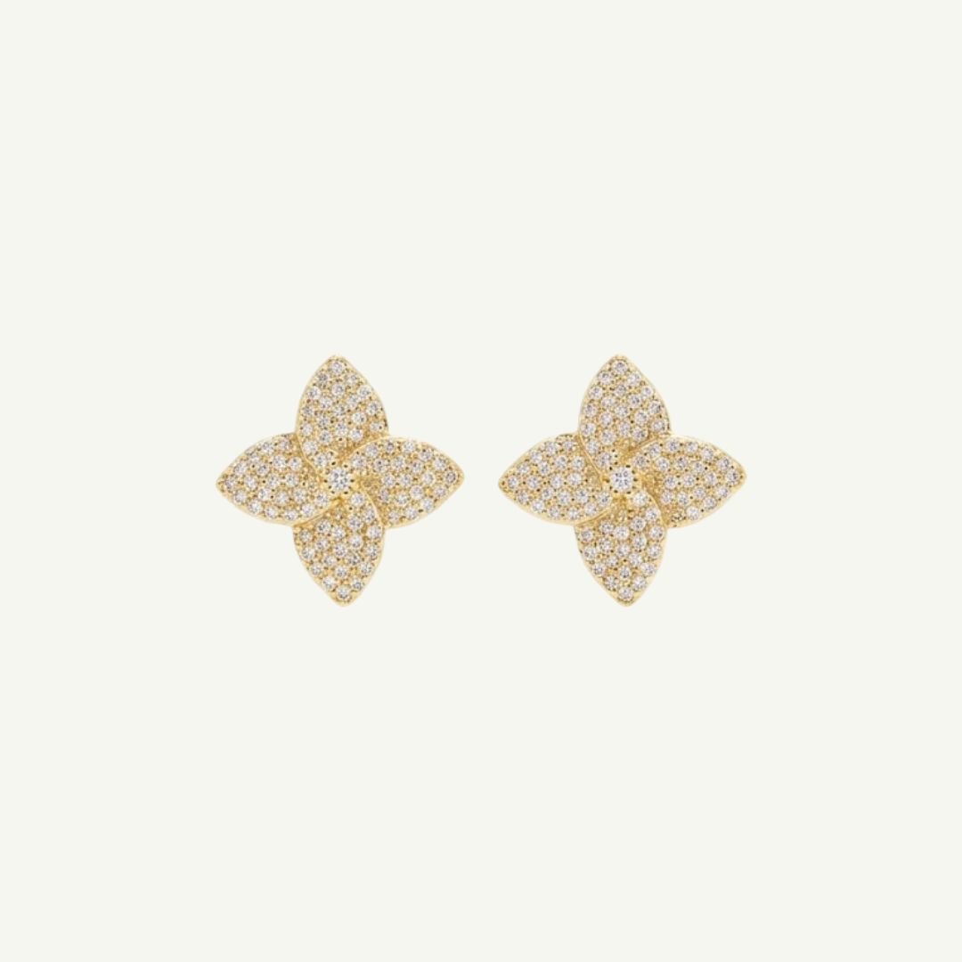 Brinco Flor de Quatro Petalas