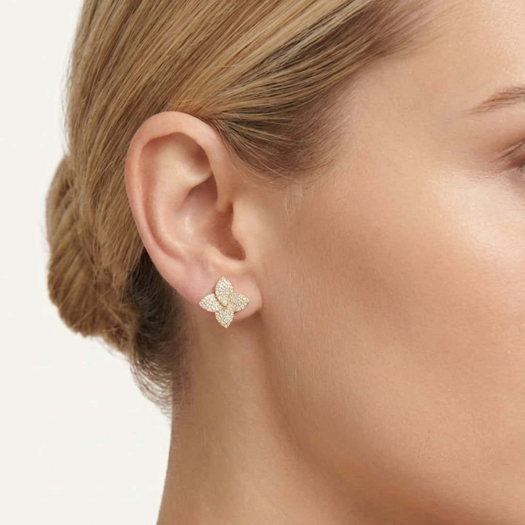 Brinco Flor de Quatro Petalas