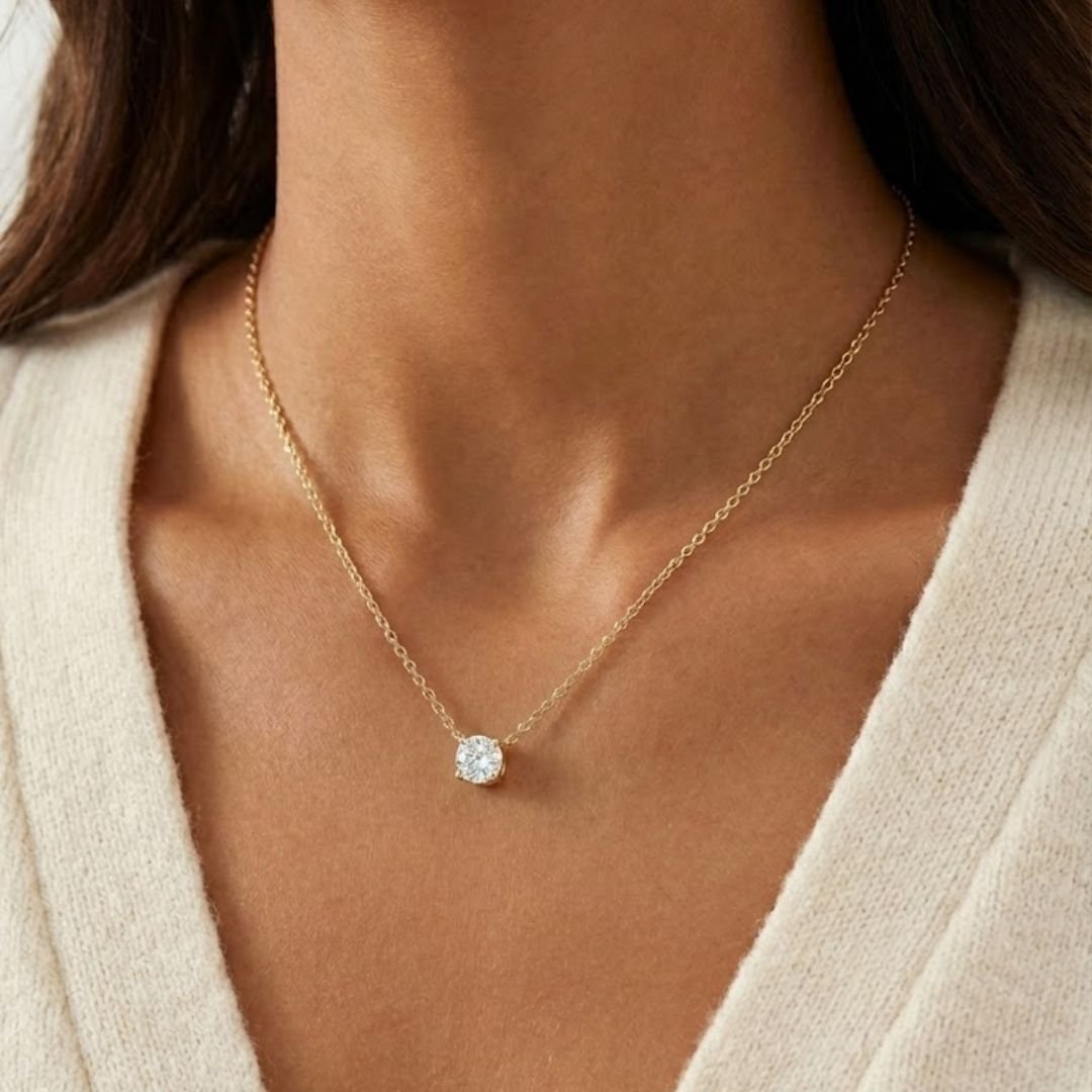 Colar Ponto de Luz de Moissante 5mm