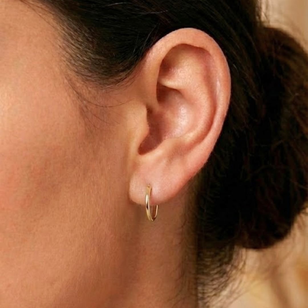 Argola Fio Redondo em Ouro 18k