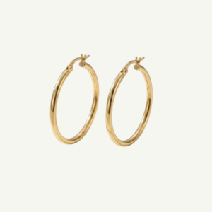 Argola Redonda com Fio Redondo em Ouro 18k