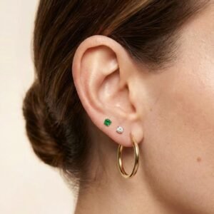 Argola Redonda com Fio Redondo em Ouro 18k