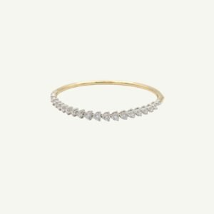 Bracelete Oco com Duas Rivieras