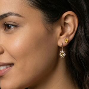 Argola Flor de Citrino