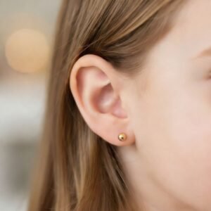 Brinco Bola em Ouro 18k - 3mm