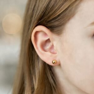 Brinco Bola em Ouro 18k - 4mm