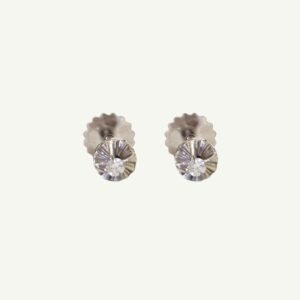 Brinco com Diamante de 2.5pts em Ouro Branco
