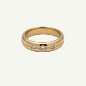 Aliança em Ouro 18k com Diamantes