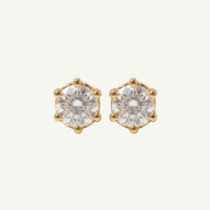 Brinco Ponto de Luz com Moissanite