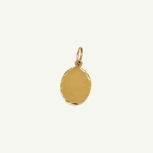 Pingente Oval Personalizável em Ouro 18k