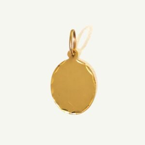 Pingente Oval Personalizável em Ouro 18k