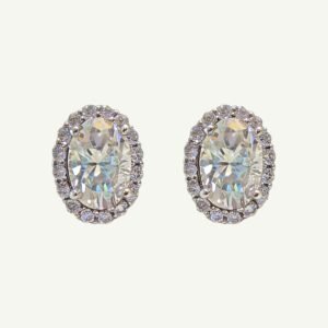 Brinco Princess com Moissanites