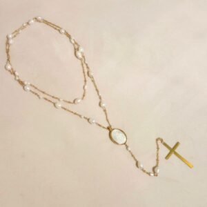 Terço de Noiva com Pingente Religioso