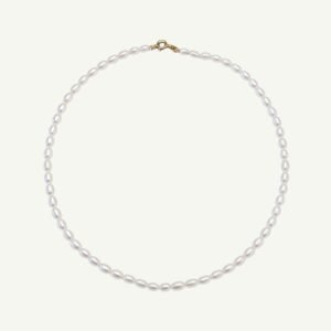 Colar de Pérolas 4mm em Ouro 18k