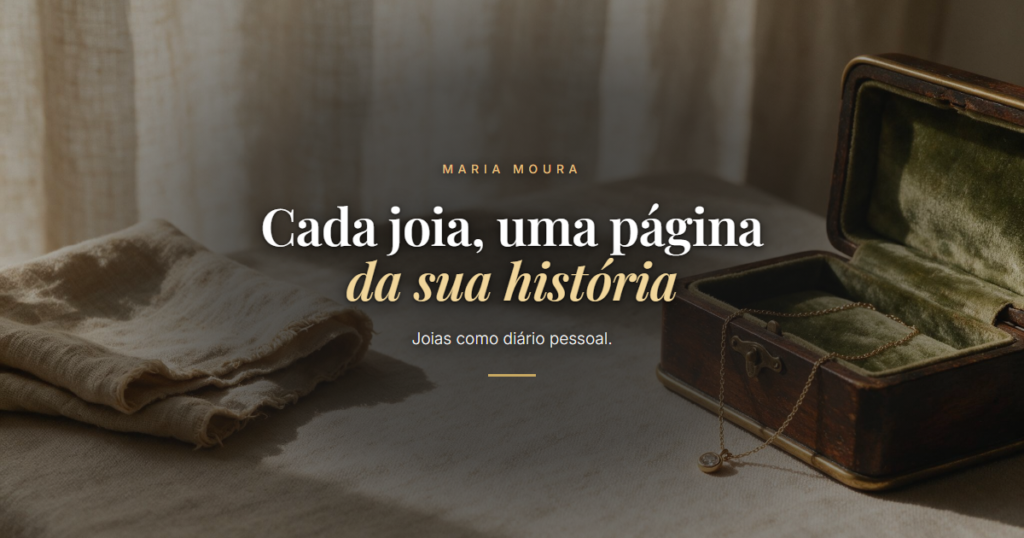 Cada joia, uma página da sua história. Joias como diário pessoal. Blog da Maria Moura Joias.