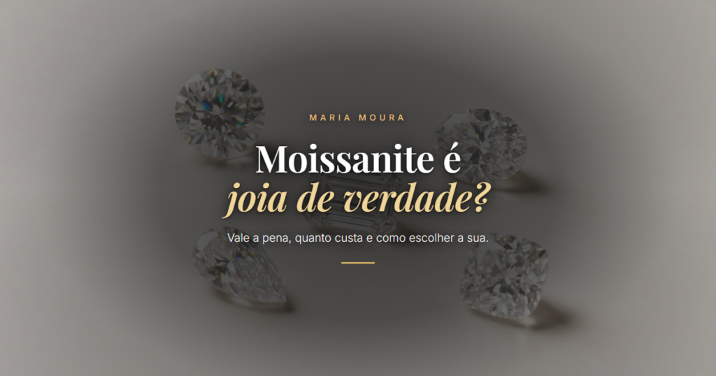 Moissanites soltas em lapidações diferentes com o título Moissanite é joia de verdade?