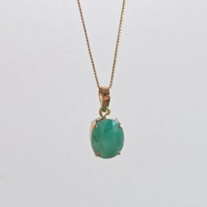 Pingente Esmeralda Oval em Ouro 18k