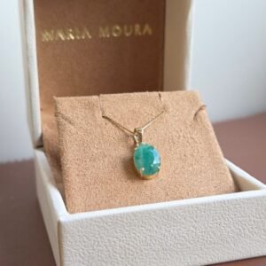 Pingente Esmeralda Oval em Ouro 18k